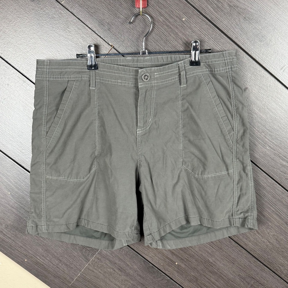 Kuhl Women Hiking Shorts Size 12 Charcoal Cotton Nylon Stretch Outdoor Utility